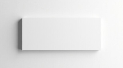 Blank Rectangular Canvas Mockup on White Background for Design Presentation and Branding Purposes