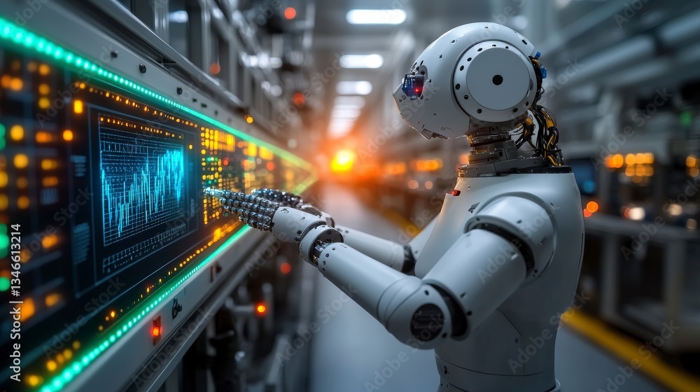 Poster cutting-edge robot operates data-heavy digital interfaces