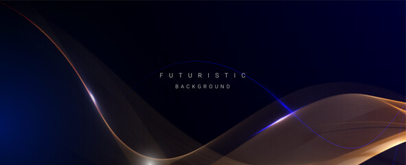 Abstract elegant glossy flowing line background vector