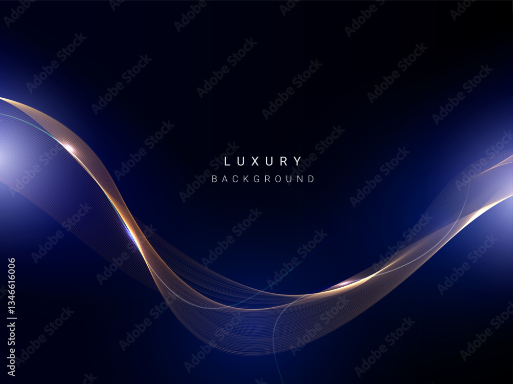 Wall mural abstract elegant glossy flowing line background vector