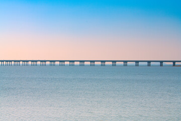 Obraz premium Various bridge buildings and urban roads