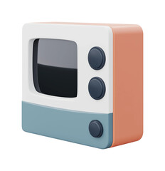 Retro Television: A charming throwback to classic home entertainment technology PNG on Transparent Background