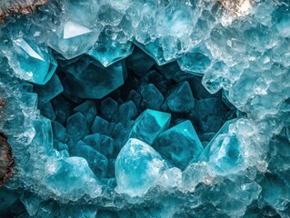 blue aquamarine gemstone geodes wallpaper