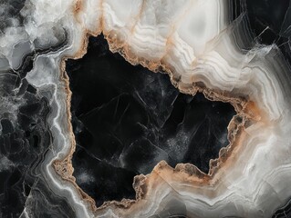 black and white onyx marble gemstone geodes wallpaper