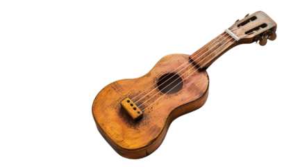 Charming Wooden Toy Guitar Melodic Toy on white background