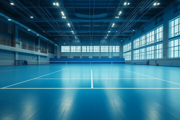 modern tennis court