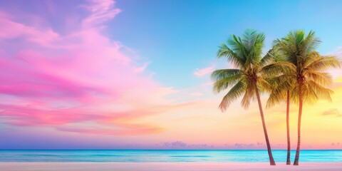 Obraz premium Palm Trees Banner