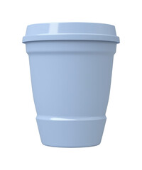 A powder blue insulated beverage container with a tight fitting lid PNG on Transparent Background