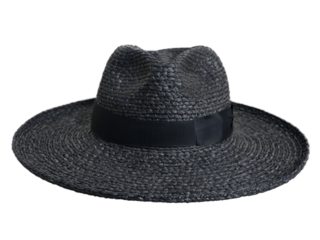 Elegant wide brimmed fedora hat with a ribbon offering style and class