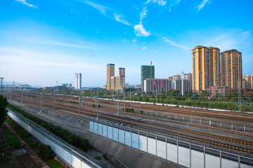 Various bridge buildings and urban roads