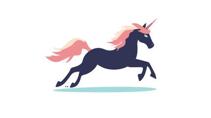 Unicorn Running – Simple Vector Design