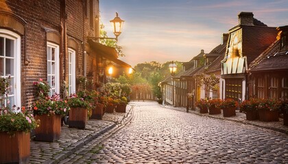 Obraz premium narrow street in stockholm