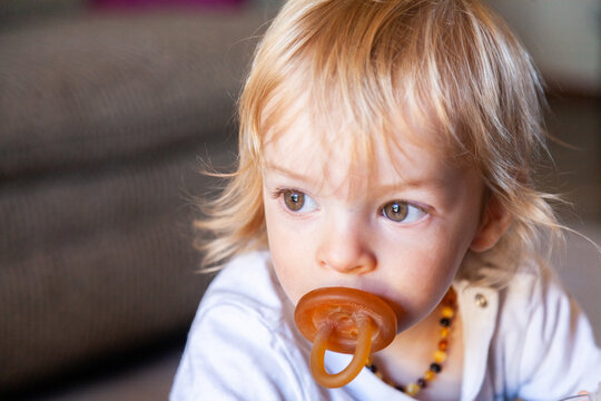 Toddler with dummy