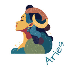 
The illustration - zodiac sign in the modern style.
