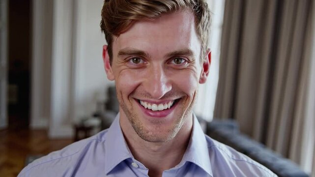 Portrait of a handsome young businessman looking at the camera and smiling confidently.