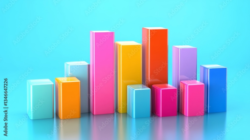 Aufkleber a structured d bar graph with color-coded bars, each representing different business sectors.