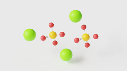 calcium phosphate molecule 3d, molecular structure, ball and stick model, structural chemical formula e341