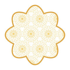 islamic golden frame seamless pattern