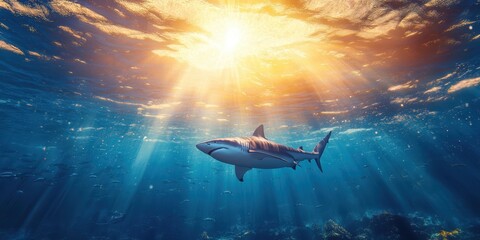 Fototapeta premium Ocean Predator Banner