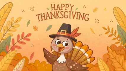 happy thanksgiving turkey card