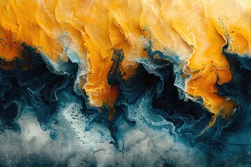 a Dynamic and Bold Abstract Painting with deep and sleek colors