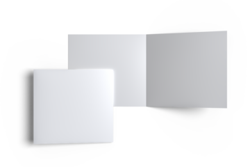 Open Leaflet or bi fold mockup. Blank template paper, wedding invitation, postcard, thank you card, notecards, note paper, greeting card, brochure or presentation your creative design work