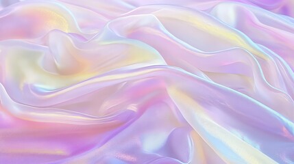 Obraz premium Iridescent Fabric Drape: A Pastel Dream