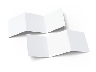 Open Leaflet or bi fold mockup. Blank template paper, wedding invitation, postcard, thank you card, notecards, note paper, greeting card, brochure or presentation your creative design work