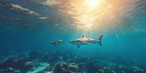 Fototapeta premium Ocean Predator Banner