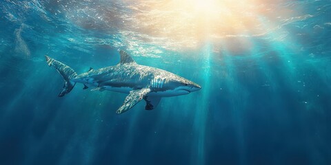 Fototapeta premium Ocean Predator Banner