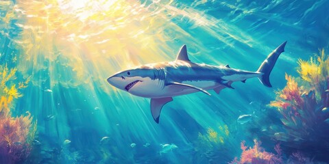 Fototapeta premium Ocean Predator Banner