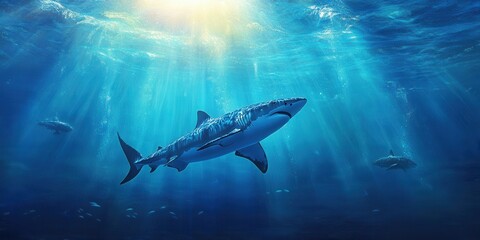 Fototapeta premium Ocean Predator Banner
