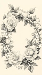 Fototapeta premium Victorian Rose Adornment, Floral wreaths