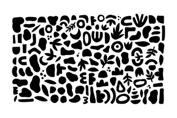 Abstract shapes flat vector illustrations set