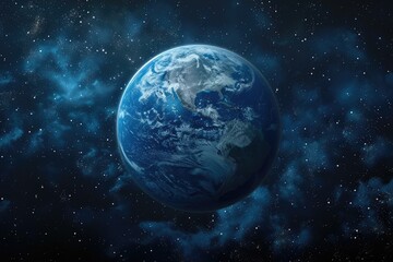 Fototapeta premium A beautiful image of planet Earth in space and the cosmos