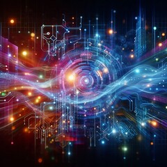 Fototapeta premium Advancing AI and IoT Integration: Revolutionizing Smart Technologies for Future Innovation 