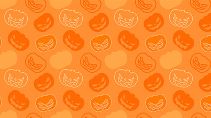 Seamless Pattern for Halloween Pumpkins.
