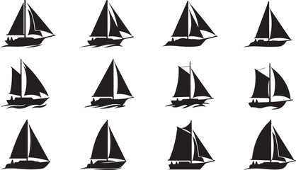 sailboat icon or logo isolated sign symbol vector illustration - Collection of high quality black style vector icons
