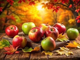 Fresh Apples, Autumn Orchard Harvest, Fall Bounty