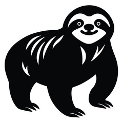 Adobe Illustrator ArtworSet of Cute cartoon sloth silhouette vector graphic design. hand drawn baby sloth sleeping characters hanging on the tree. Illustration for nursery design, poster, greeting, bk