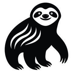 Adobe Illustrator ArtworSet of Cute cartoon sloth silhouette vector graphic design. hand drawn baby sloth sleeping characters hanging on the tree. Illustration for nursery design, poster, greeting, bk