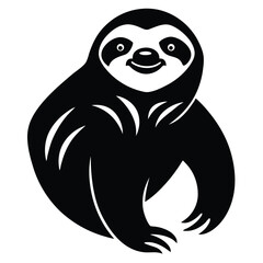 Adobe Illustrator ArtworSet of Cute cartoon sloth silhouette vector graphic design. hand drawn baby sloth sleeping characters hanging on the tree. Illustration for nursery design, poster, greeting, bk