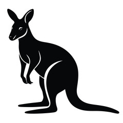 Adobe Illustrator ArtwKangaroo icon vector on White Background ,Vector Art Illustration on white background.ork