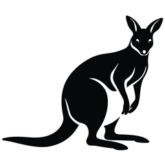 Adobe Illustrator ArtwKangaroo icon vector on White Background ,Vector Art Illustration on white background.ork