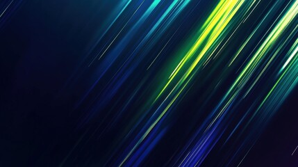 Abstract Futuristic Cybernetic Gradient Background with Deep Navy Shifting Iridescent Light Streaks