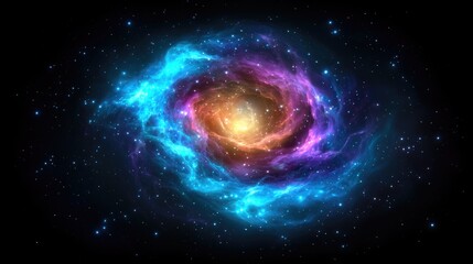 Cosmic energy burst outer space digital art nebula galactic viewpoint vibrant colors for stunning visuals