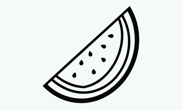 recommend clip art: Watermelon silhouette, watermelon slice icon, fruit vector illustration