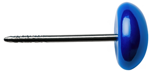 PNG Blue pushpin with a metal needle