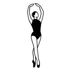 ballerina dance vector illustration