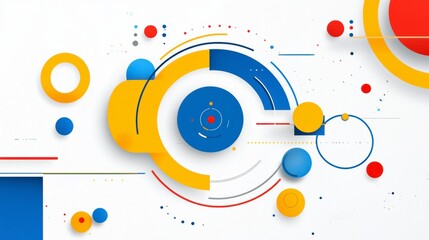 Obraz premium Abstract Geometric Design with Circles and Lines